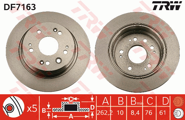 TRW Bremsscheibe DF7163