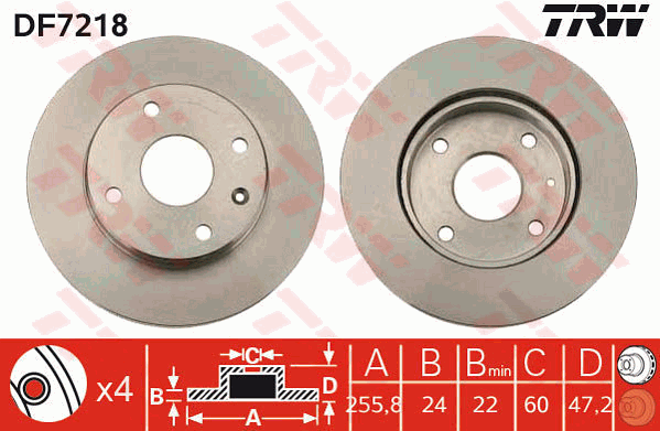 TRW Bremsscheibe DF7218