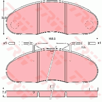 TRW Bremsbelagsatz, Scheibenbremse GDB1077