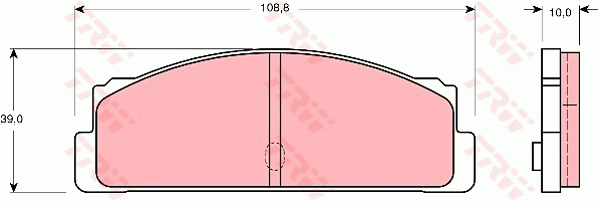 TRW Bremsbelagsatz, Scheibenbremse GDB107