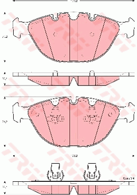 TRW Bremsbelagsatz, Scheibenbremse GDB1529