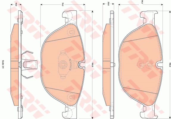 TRW Bremsbelagsatz, Scheibenbremse GDB1838