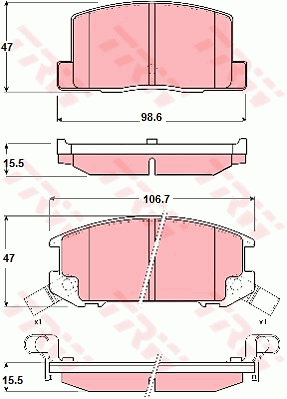 TRW Bremsbelagsatz, Scheibenbremse GDB3058