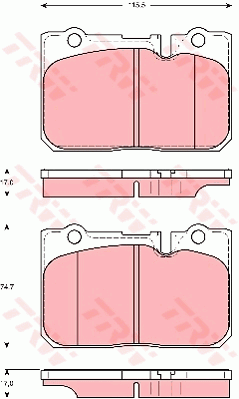 TRW Bremsbelagsatz, Scheibenbremse GDB3226