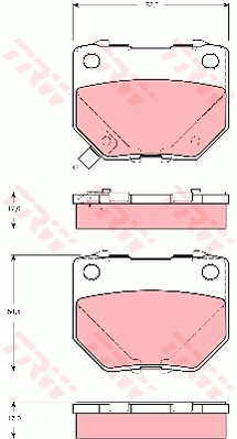 TRW Bremsbelagsatz, Scheibenbremse GDB3308