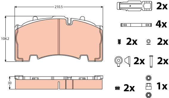 TRW Bremsbelagsatz, Scheibenbremse GDB5093