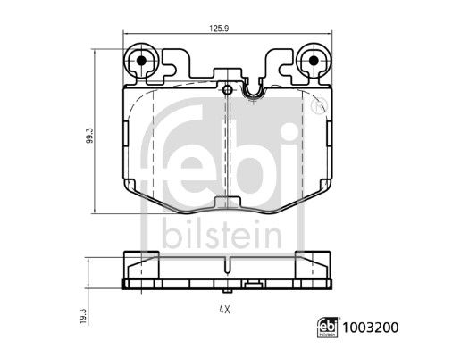 FEBI BILSTEIN Bremsbelagsatz, Scheibenbremse 1003200