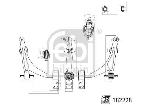 FEBI BILSTEIN Lenker, Radaufhängung 182228