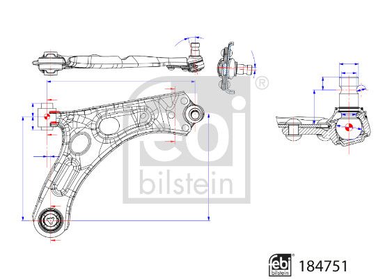 FEBI BILSTEIN Lenker, Radaufhängung 184751