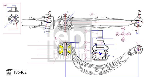 FEBI BILSTEIN Lenker, Radaufhängung 185462