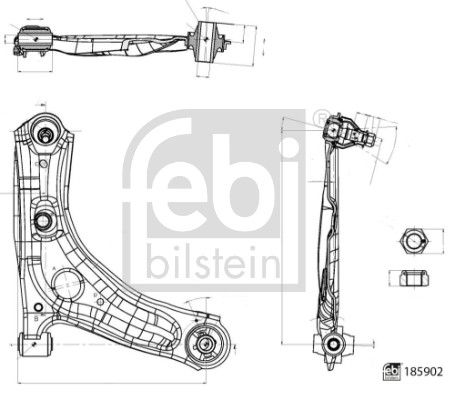 FEBI BILSTEIN Lenker, Radaufhängung 185902