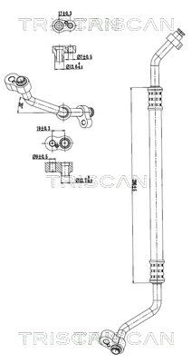 TRISCAN Hochdruck-/Niederdruckleitung, Klimaanlage 9010 23003