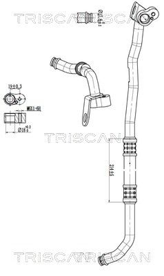 TRISCAN Hochdruck-/Niederdruckleitung, Klimaanlage 9010 23008