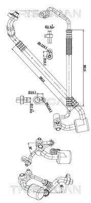 TRISCAN Hochdruck-/Niederdruckleitung, Klimaanlage 9010 24024