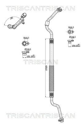 TRISCAN Hochdruck-/Niederdruckleitung, Klimaanlage 9010 25018