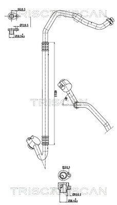 TRISCAN Hochdruck-/Niederdruckleitung, Klimaanlage 9010 29020