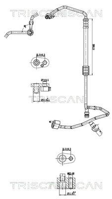 TRISCAN Hochdruck-/Niederdruckleitung, Klimaanlage 9010 29044