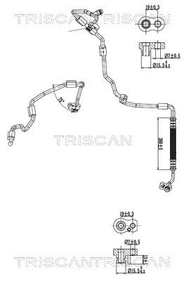 TRISCAN Hochdruck-/Niederdruckleitung, Klimaanlage 9010 29073