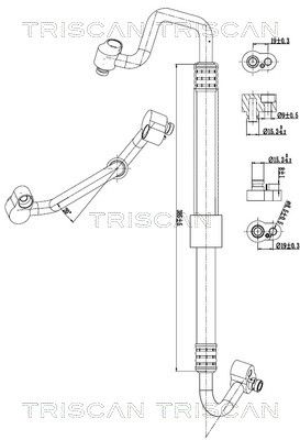 TRISCAN Hochdruck-/Niederdruckleitung, Klimaanlage 9010 29081