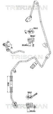 TRISCAN Hochdruck-/Niederdruckleitung, Klimaanlage 9010 29106