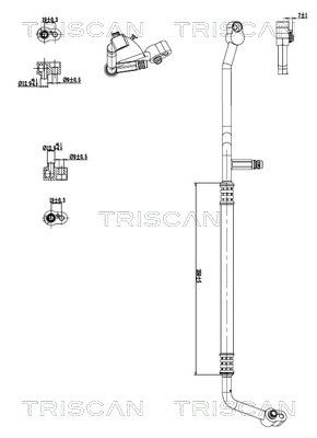 TRISCAN Hochdruck-/Niederdruckleitung, Klimaanlage 9010 29129