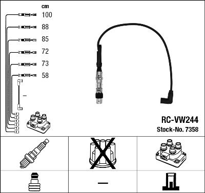 NGK Zündleitungssatz 7358