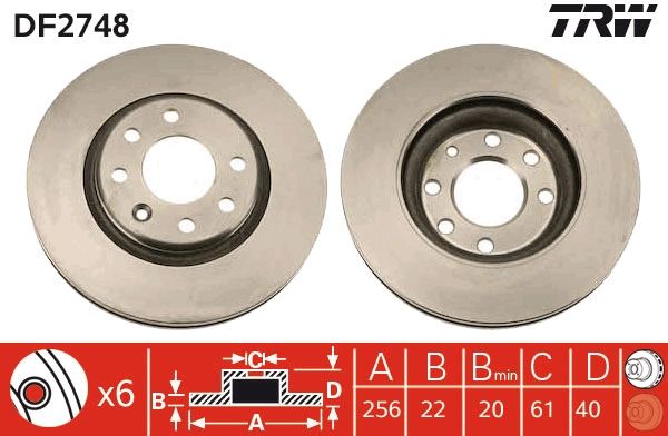 TRW Bremsscheibe DF2748
