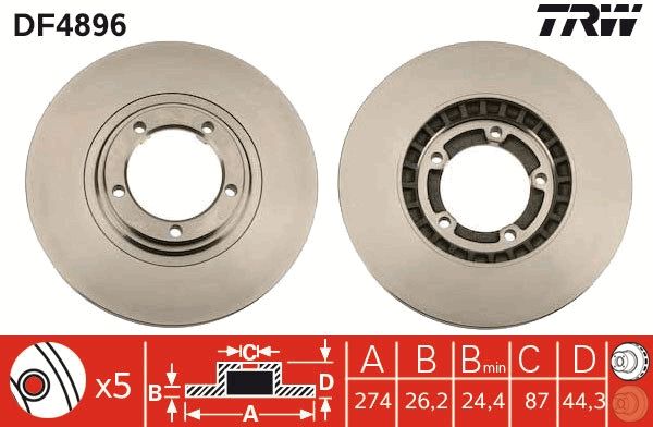 TRW Bremsscheibe DF4896