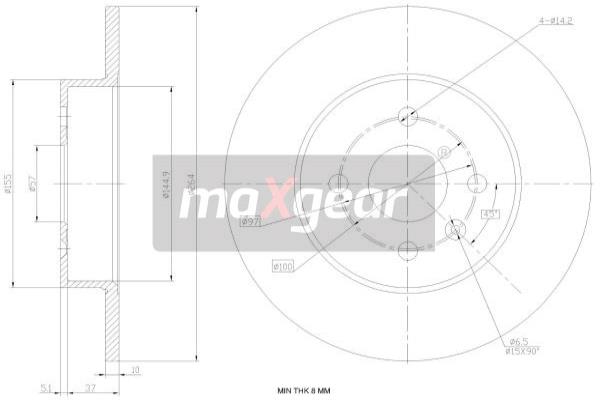 MAXGEAR Bremsscheibe 19-1020
