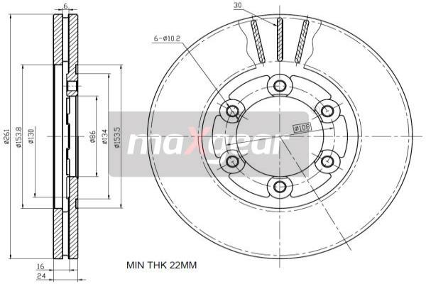 MAXGEAR Bremsscheibe 19-2299