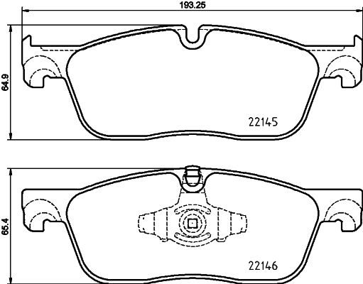 HELLA Bremsbelagsatz, Scheibenbremse 8DB 355 025-701