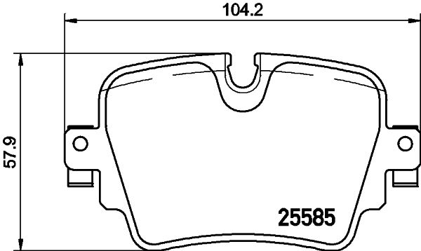 HELLA Bremsbelagsatz, Scheibenbremse 8DB 355 021-161