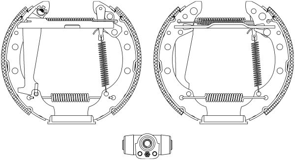 HELLA Bremsbackensatz 8DB 355 004-051