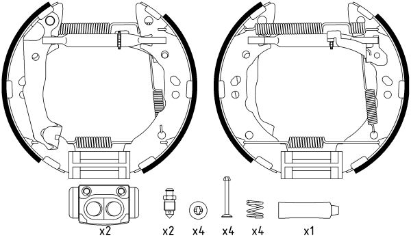 HELLA Bremsbackensatz 8DB 355 022-631