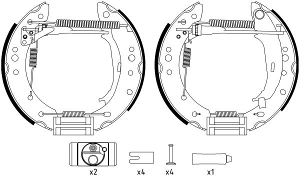 HELLA Bremsbackensatz 8DB 355 022-931