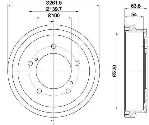 HELLA Bremstrommel 8DT 355 302-471