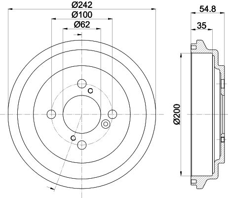 HELLA Bremstrommel 8DT 355 303-291
