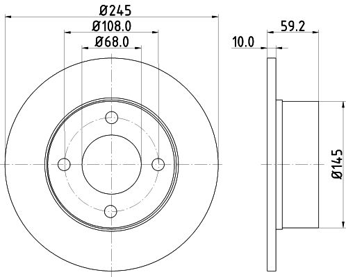 HELLA Bremsscheibe 8DD 355 100-601