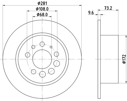 HELLA Bremsscheibe 8DD 355 100-891