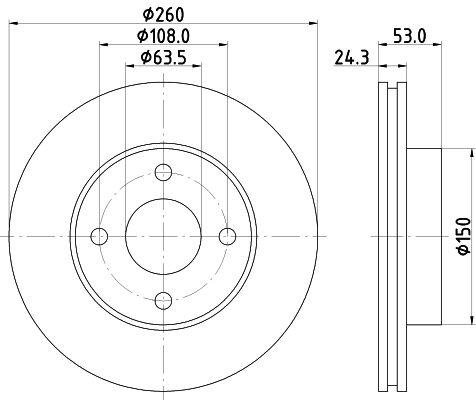 HELLA Bremsscheibe 8DD 355 101-391