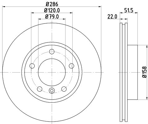 HELLA Bremsscheibe 8DD 355 102-581