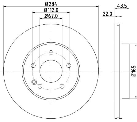 HELLA Bremsscheibe 8DD 355 102-971