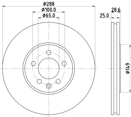 HELLA Bremsscheibe 8DD 355 104-331