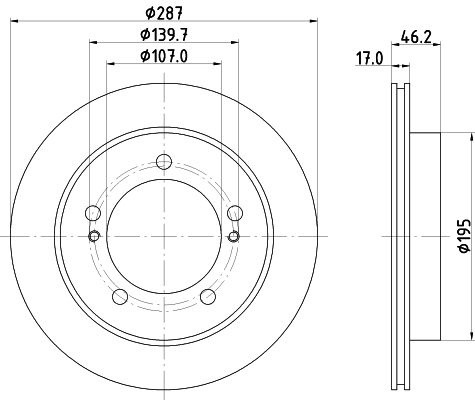 HELLA Bremsscheibe 8DD 355 104-771