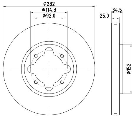 HELLA Bremsscheibe 8DD 355 104-971