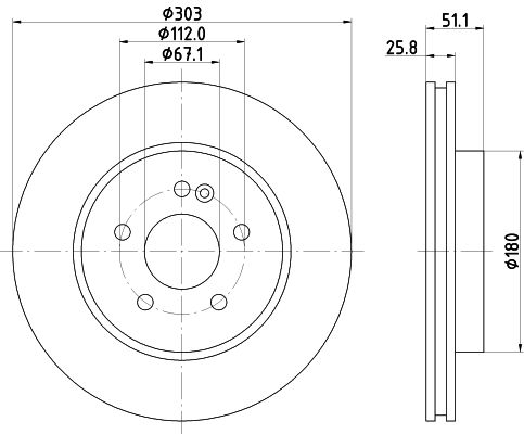 HELLA Bremsscheibe 8DD 355 129-751
