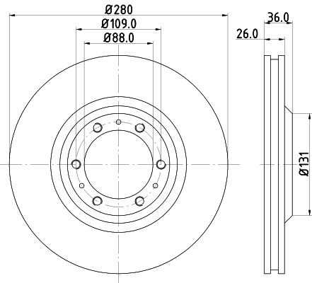 HELLA Bremsscheibe 8DD 355 106-001