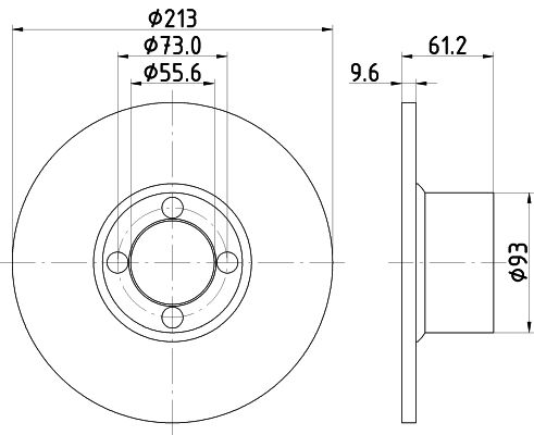 HELLA Bremsscheibe 8DD 355 106-161
