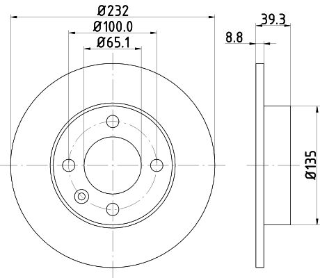 HELLA Bremsscheibe 8DD 355 106-681