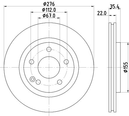 HELLA Bremsscheibe 8DD 355 127-491